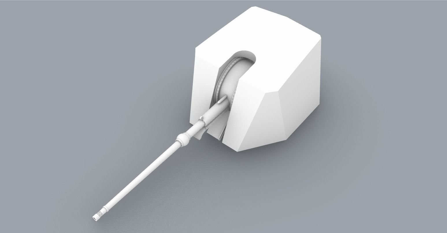 OTO Melara 76mm Low-poly 3D model_10