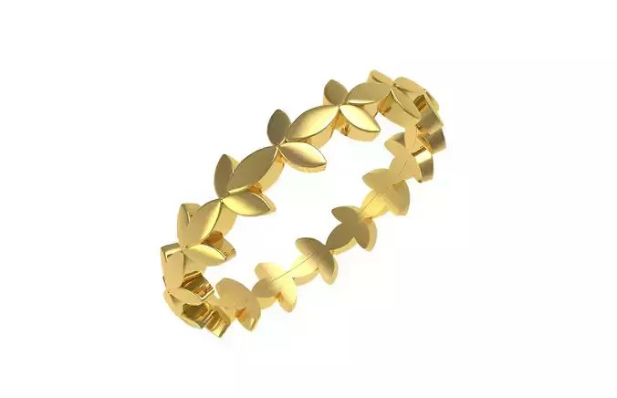 Unique Leaf Wedding Ring for Women