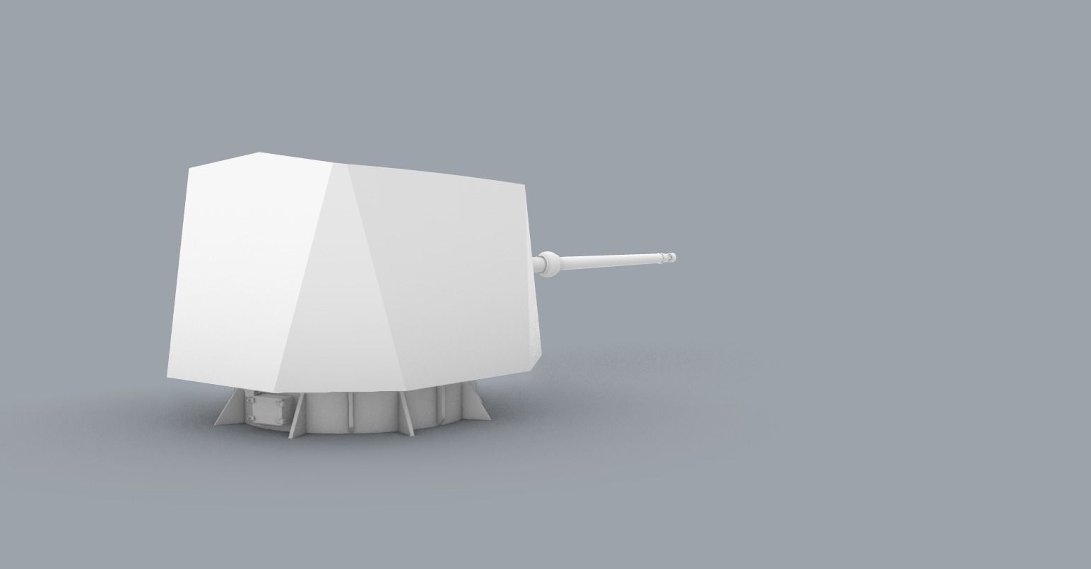 OTO Melara 76mm PM 3D print model_3