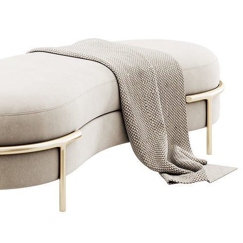 LLOYD Curve Bench by Longhi 3D model 4