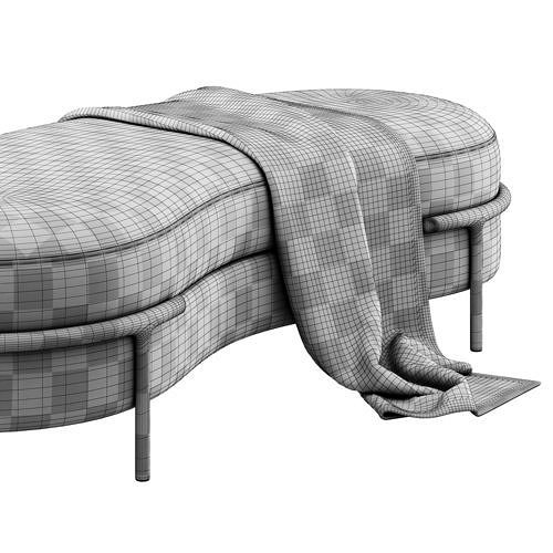 LLOYD Curve Bench by Longhi 3D model 5