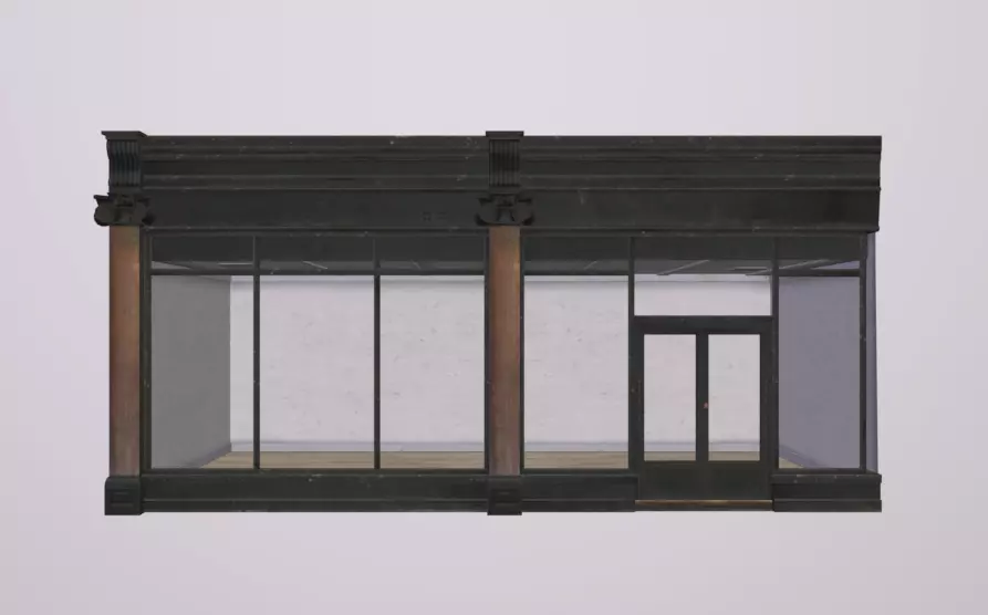 Shopfront Generic 1024 Low-poly 3D model_0