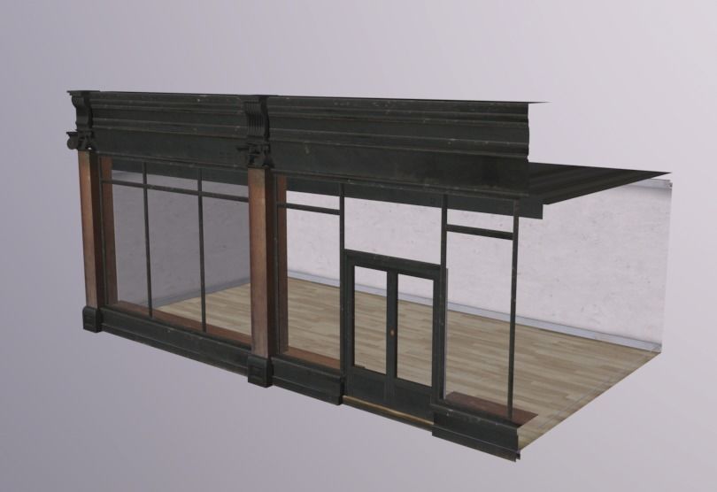 Shopfront Generic 1024 Low-poly 3D model_2