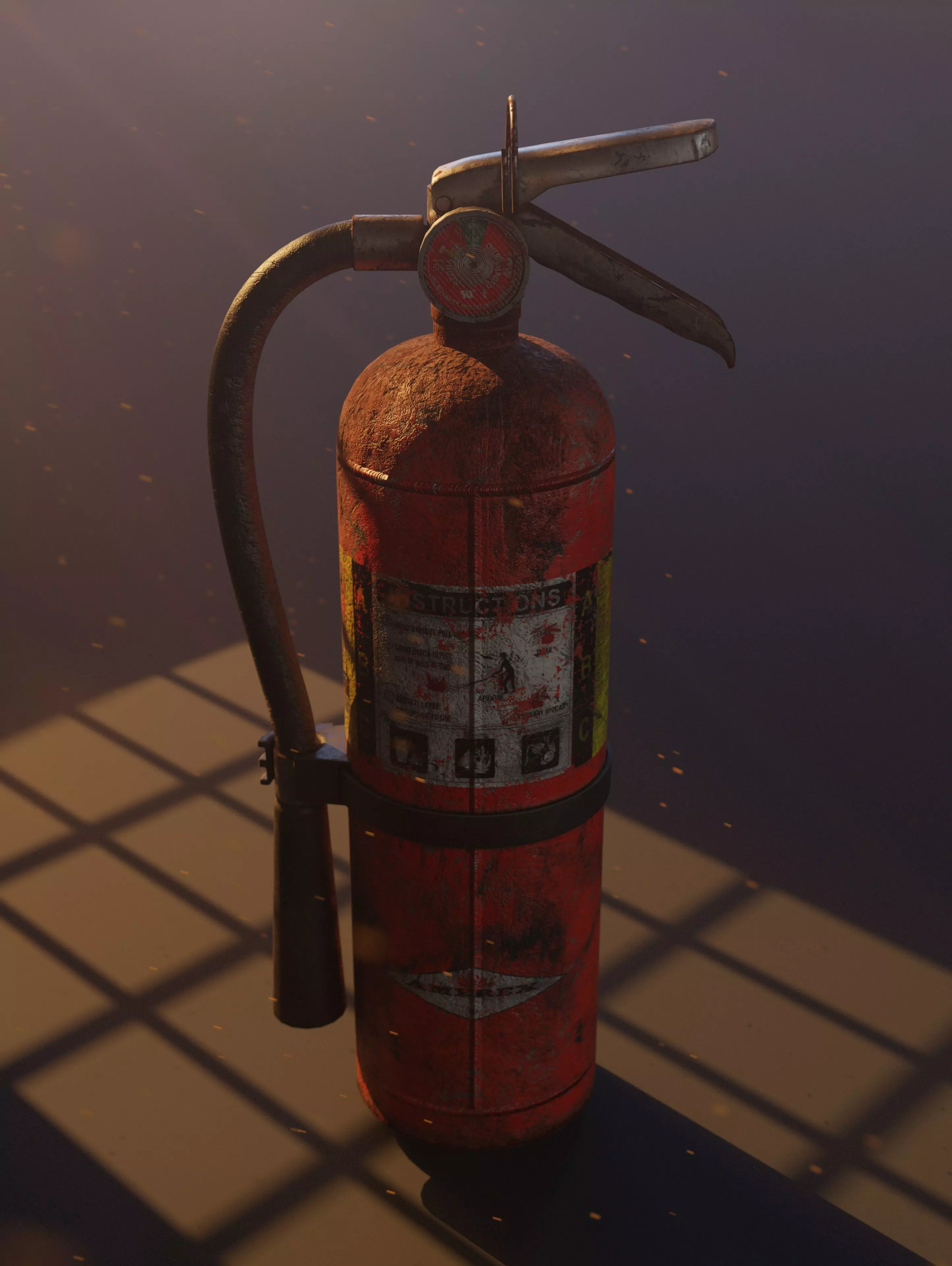 Fire Extinguisher Low-poly 3D model