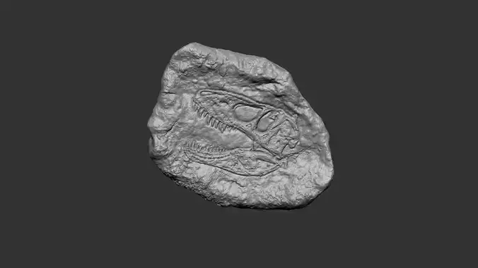Tyranosaur Mineral Fossile - Rex Realistic Printable 3D print model