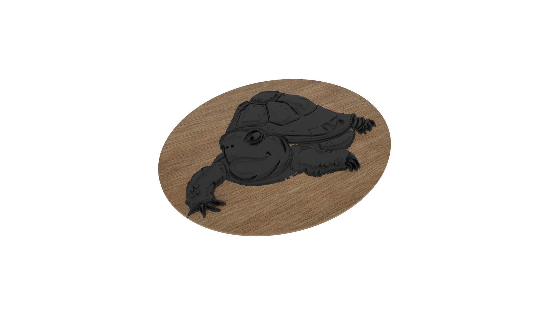 Tortoise Medallion 3D print model_4