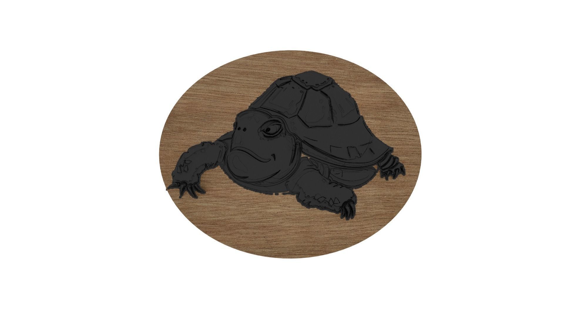 Tortoise Medallion 3D print model_1