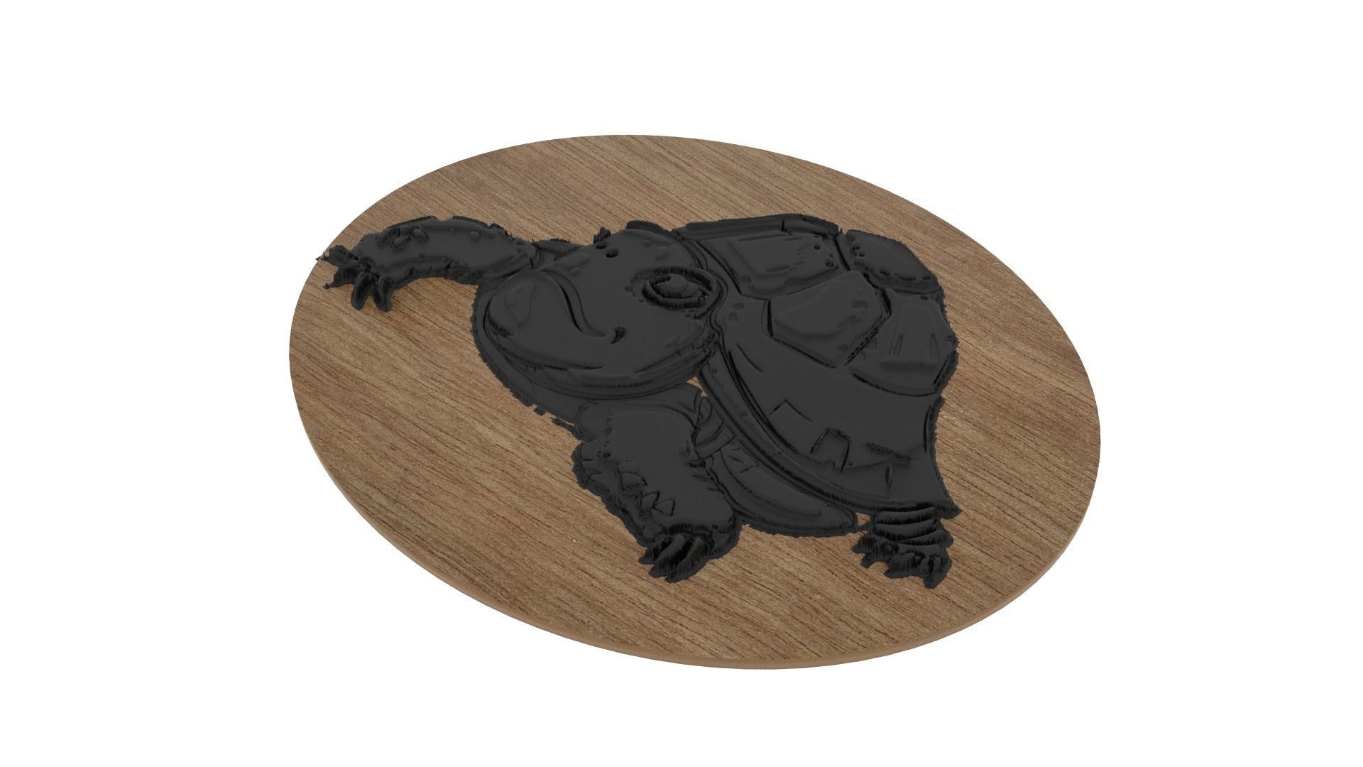 Tortoise Medallion 3D print model_2