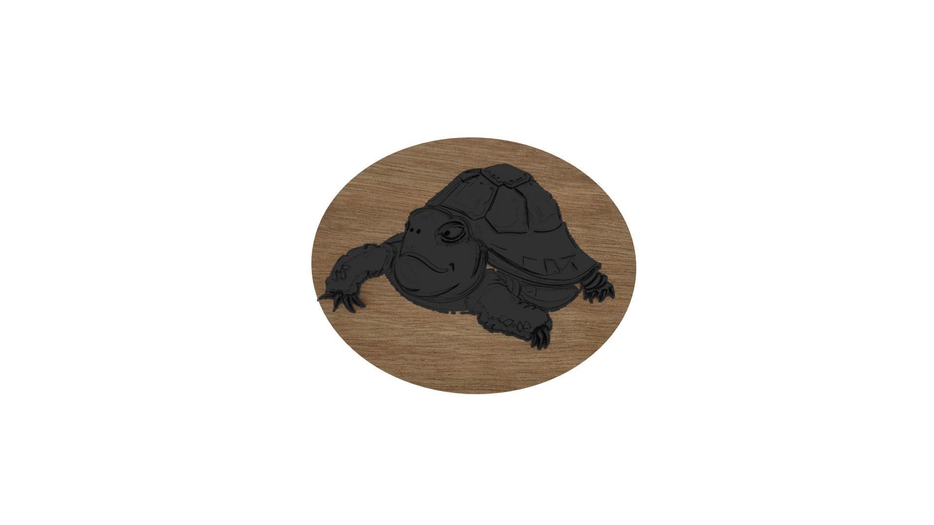 Tortoise Medallion 3D print model_5