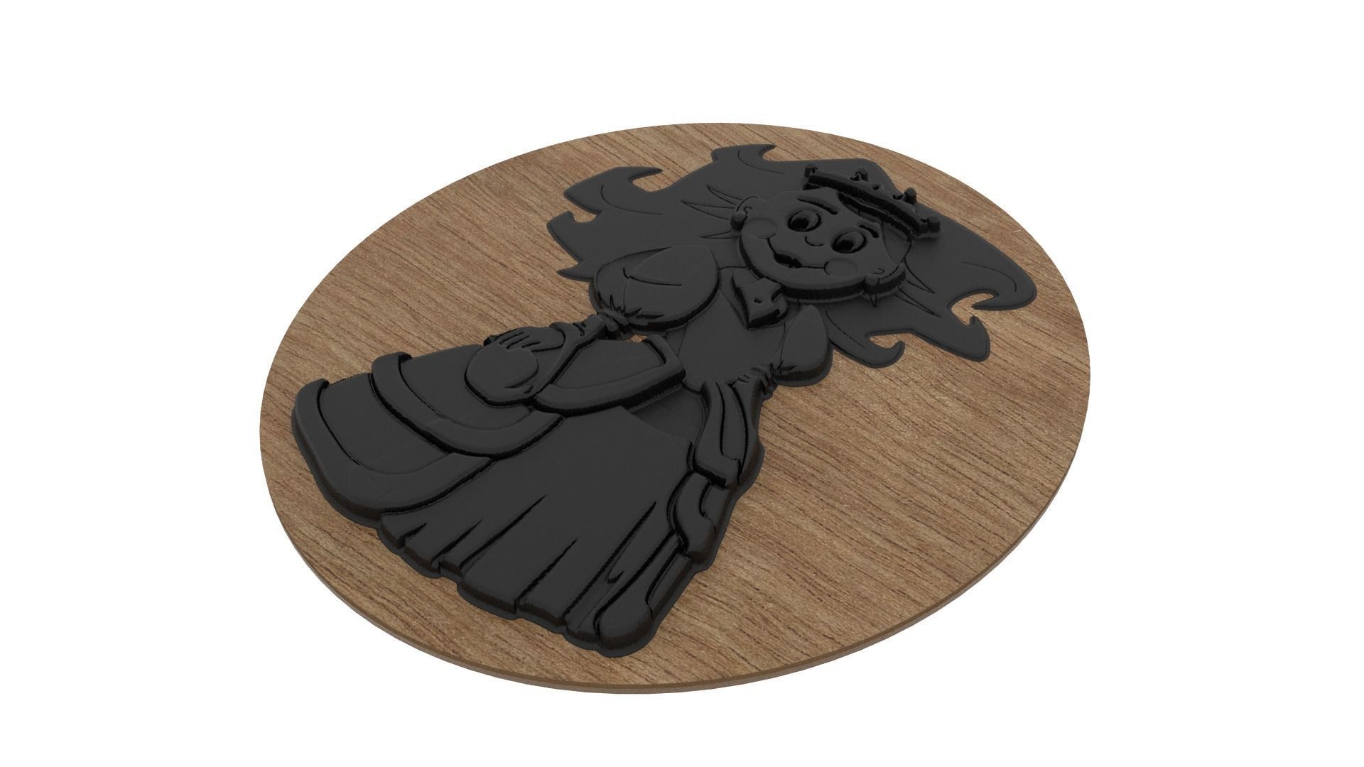 Princess Medallion 3D print model_2