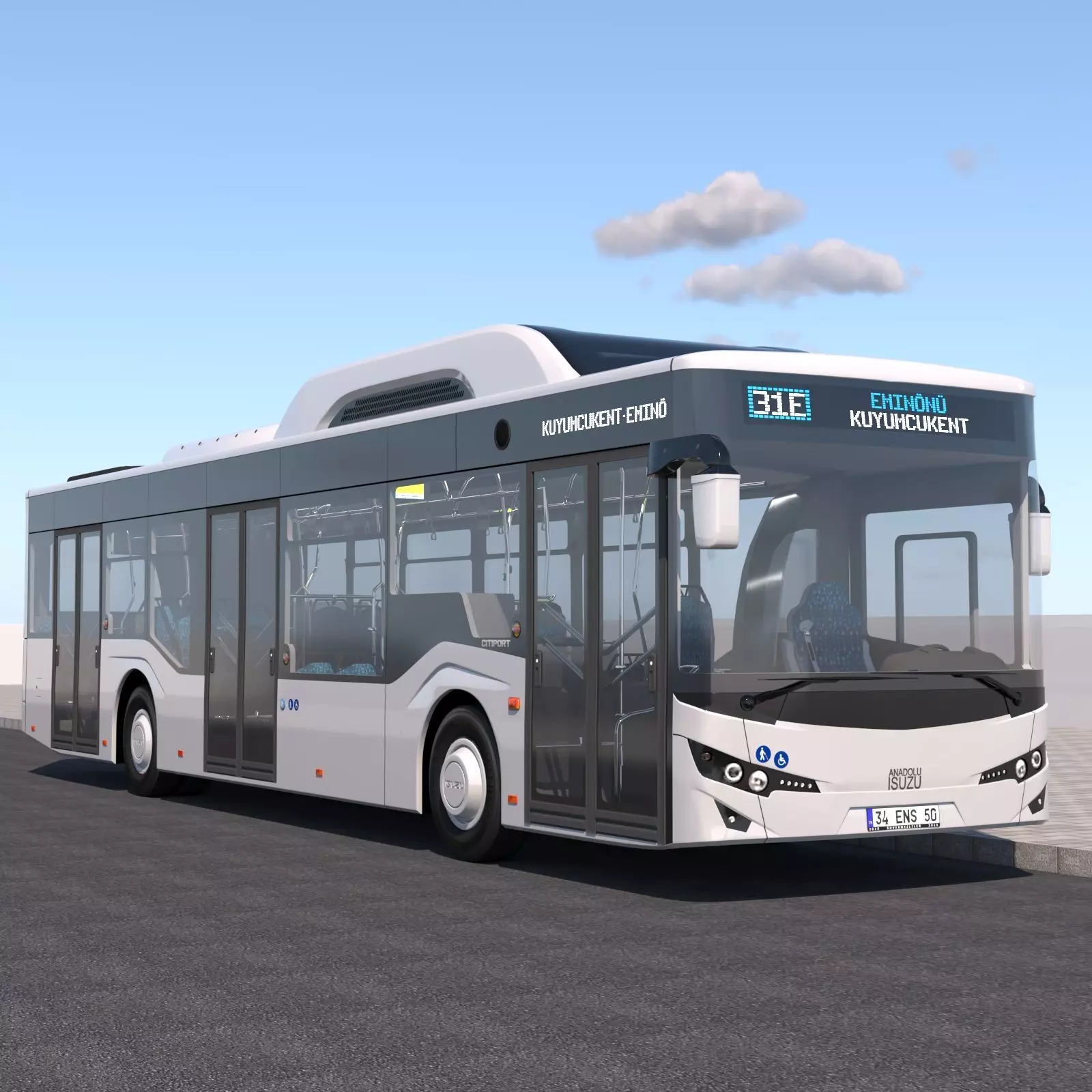 Isuzu Citiport 12 CNG 3D model_0