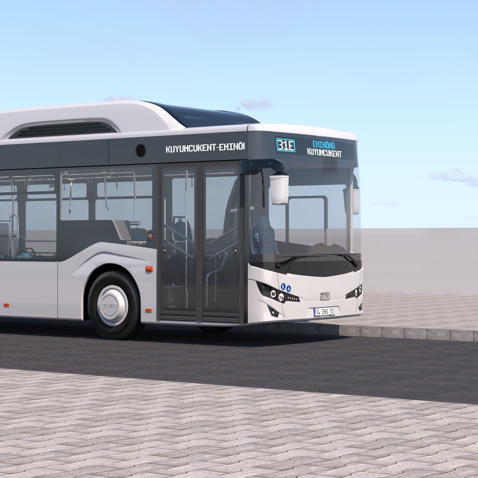 Isuzu Citiport 12 CNG 3D model_8