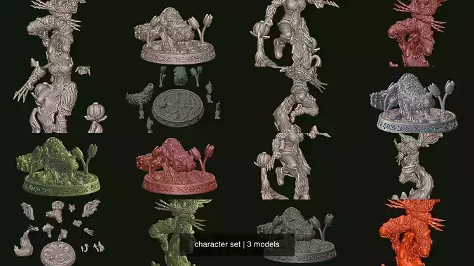 character set 3D Model Collection