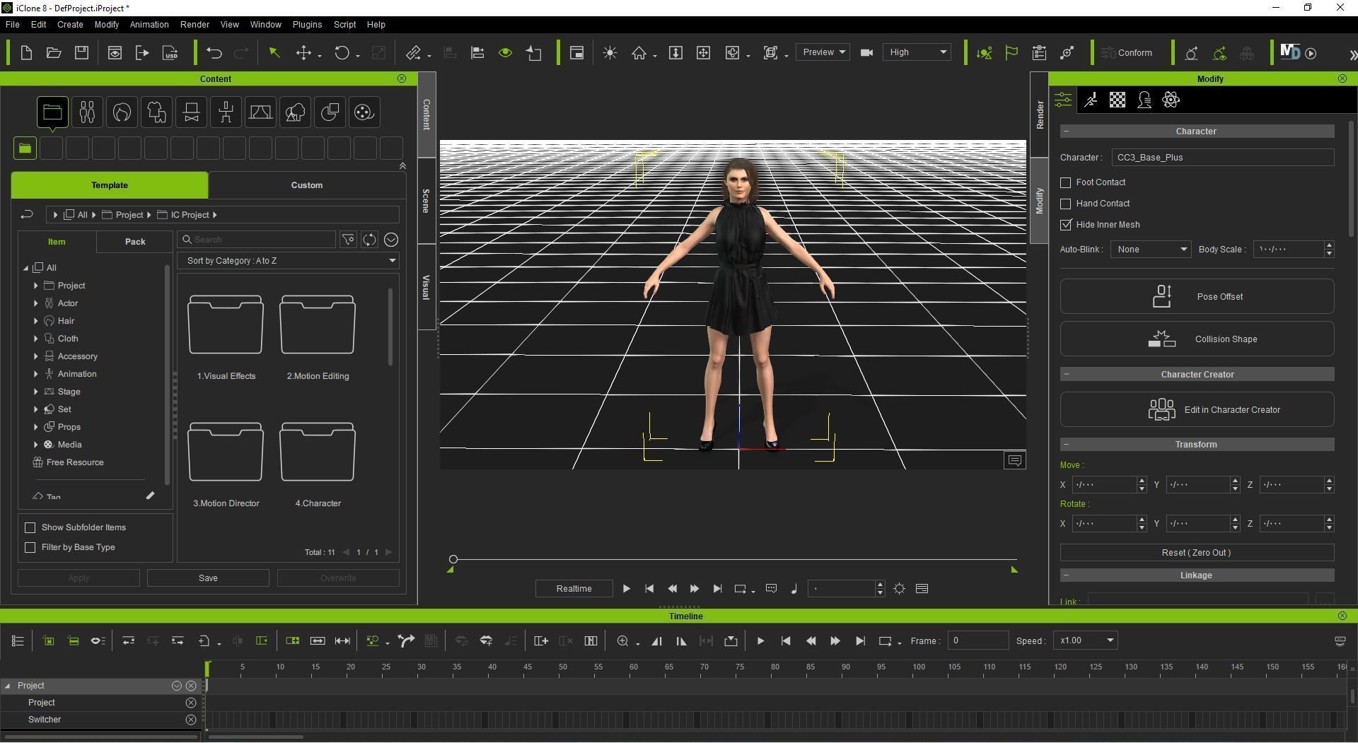 Alexandra Daddario Rigged Animated 2500 Free Animation Tutorial Low-poly 3D model_18