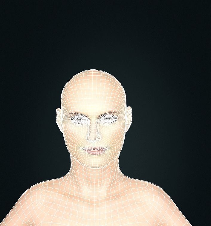 Alexandra Daddario Rigged Animated 2500 Free Animation Tutorial Low-poly 3D model_13