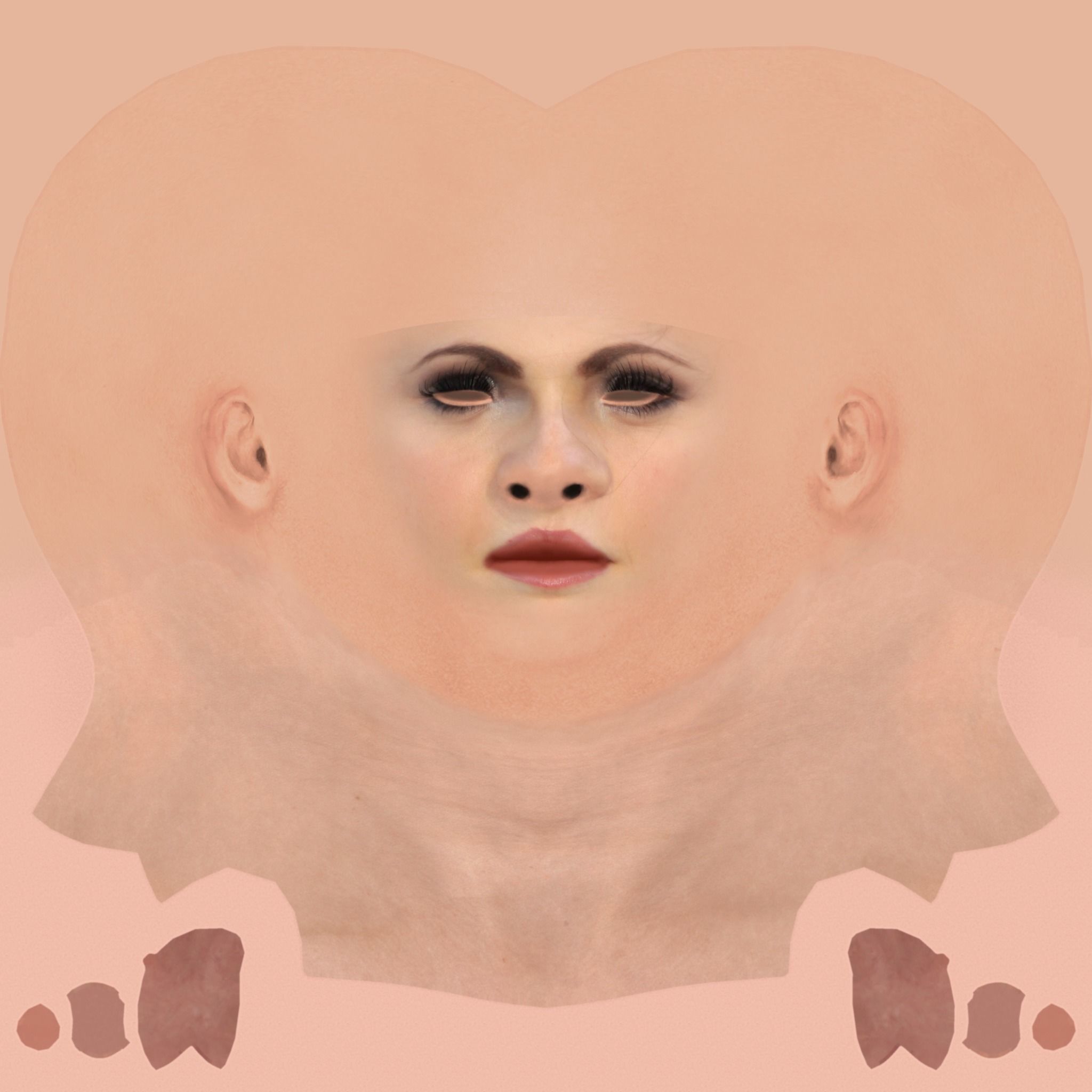 Alexandra Daddario Rigged Animated 2500 Free Animation Tutorial Low-poly 3D model_11