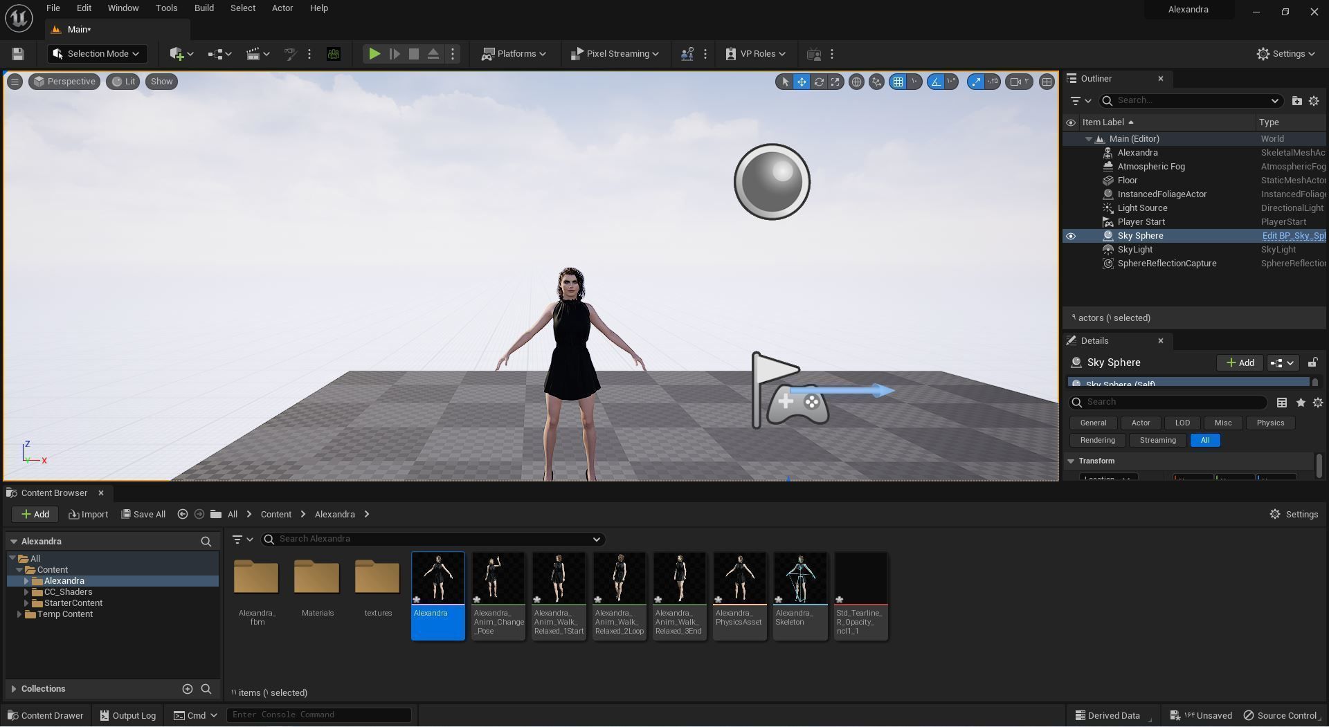 Alexandra Daddario Rigged Animated 2500 Free Animation Tutorial Low-poly 3D model_19
