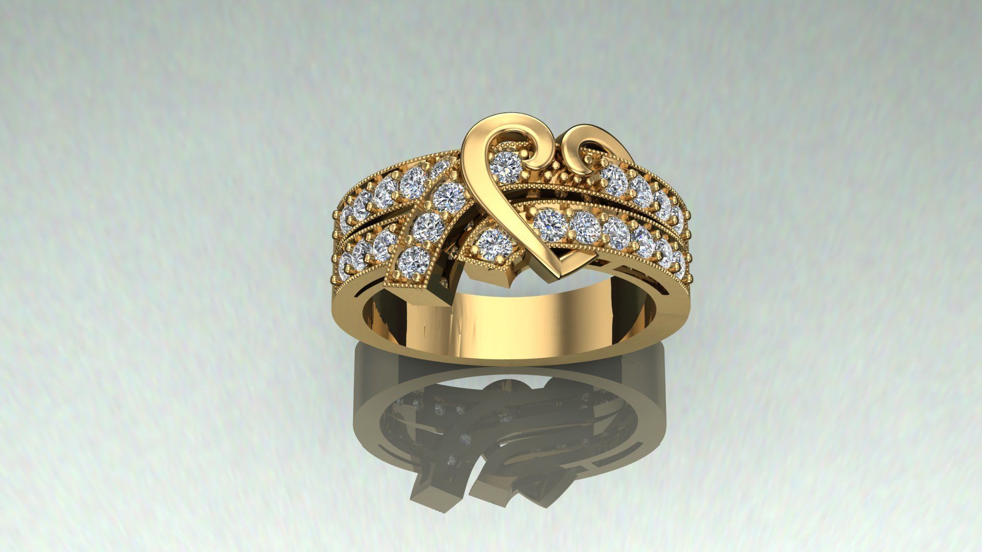Ring Heart 3D print model_2