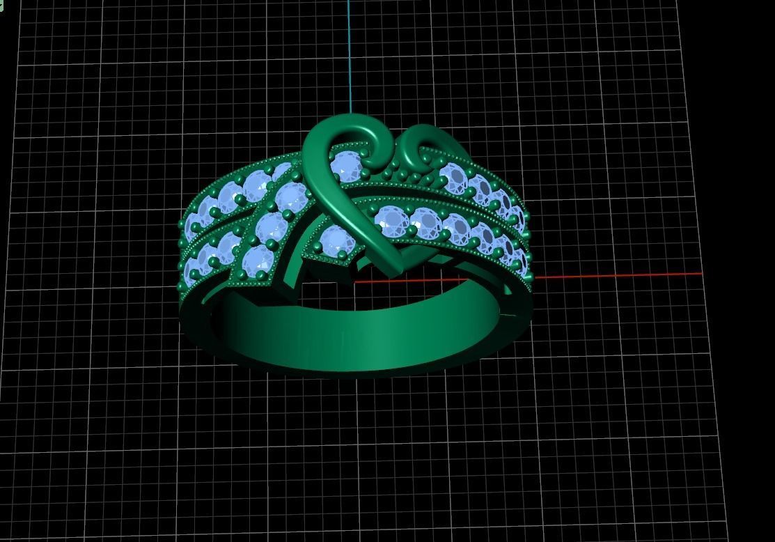 Ring Heart 3D print model_6