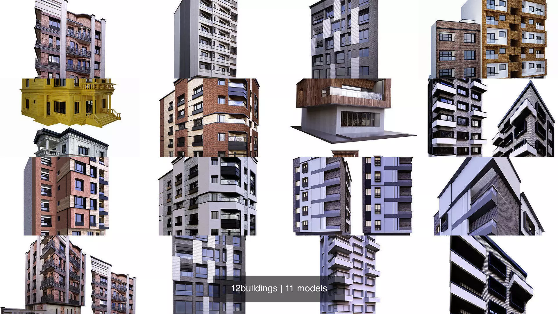 12buildings 3D Model Collection_0