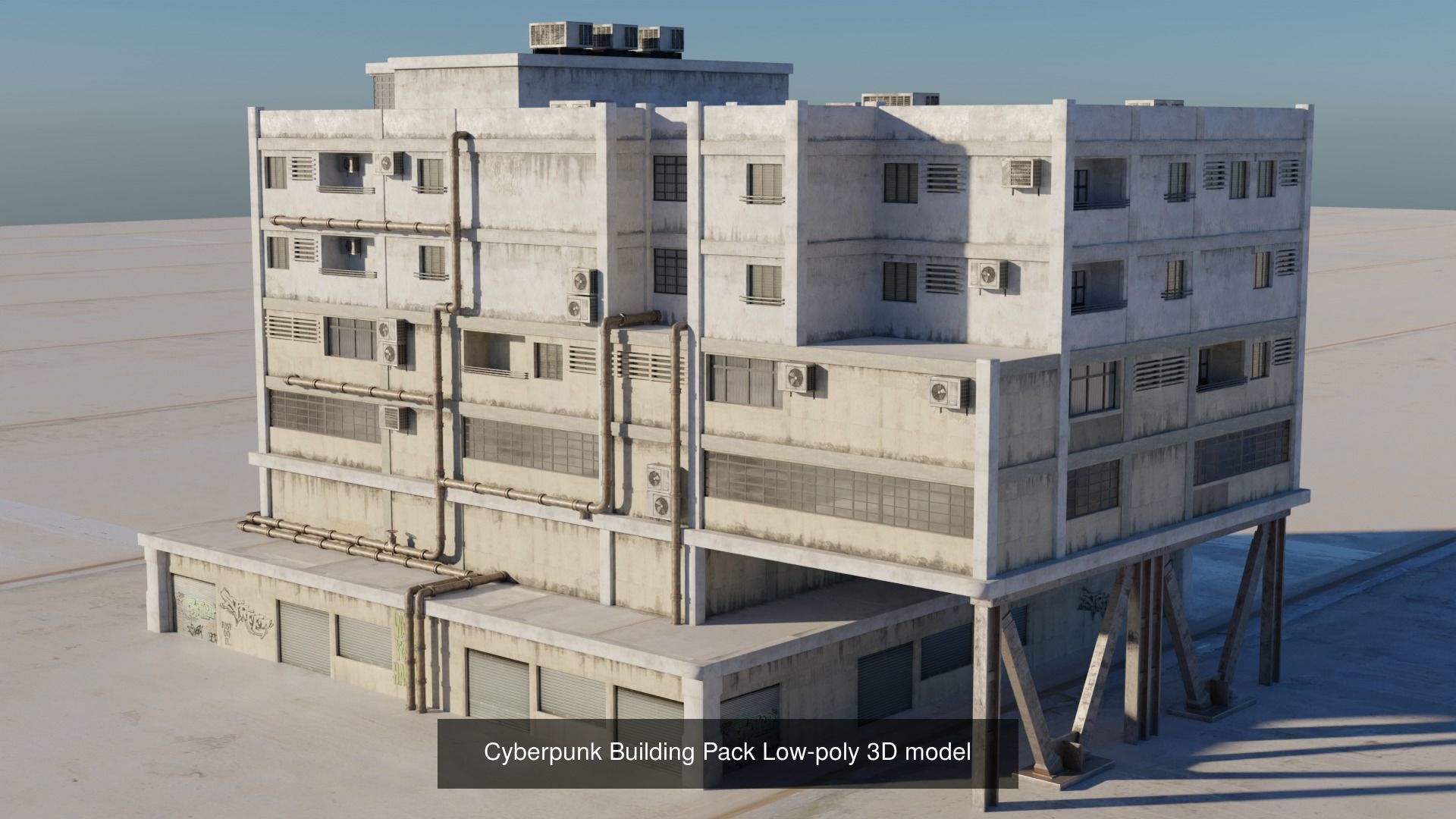 7 INDUSTRIAL BUILDING PACK 3D Model Collection_1