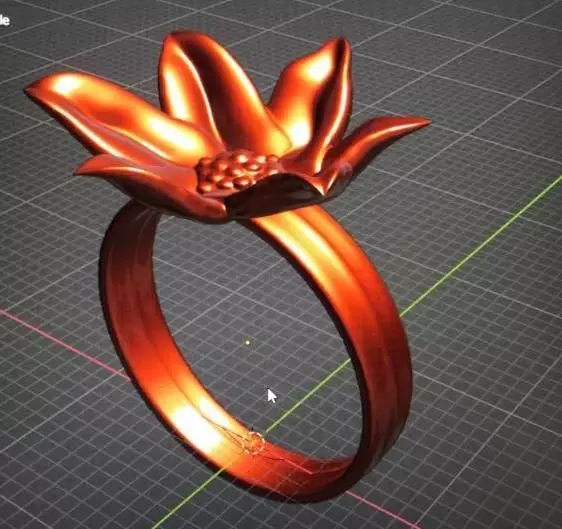 Flower ring 3D print model