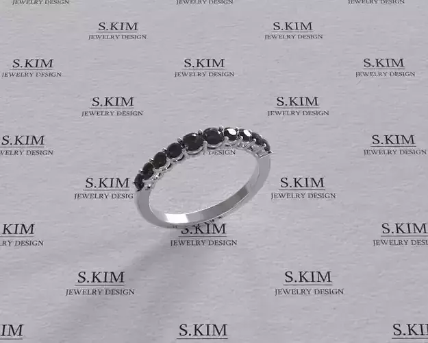 Ring with diamonds row