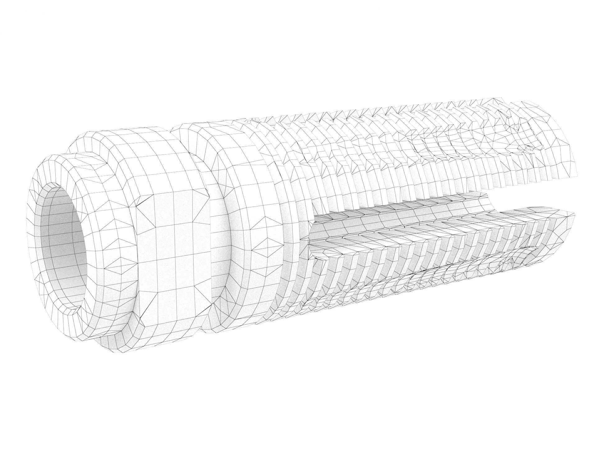 Plastic dowel 3D model_1