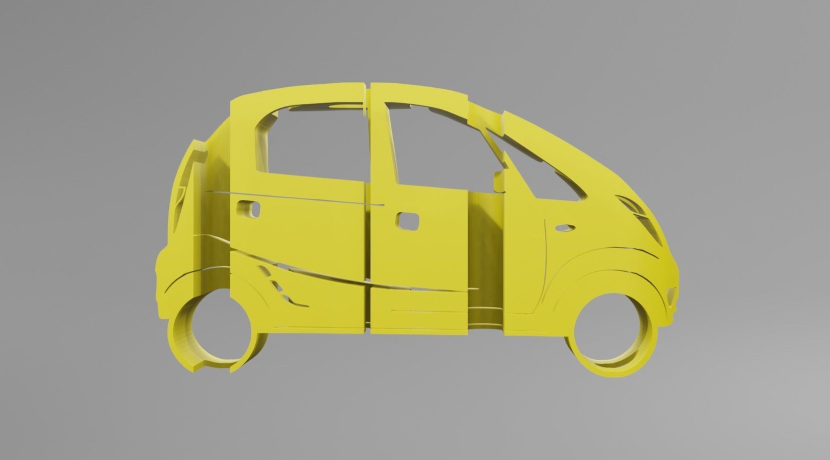 Tata Nano 2009 - Keychain 3D print model_1