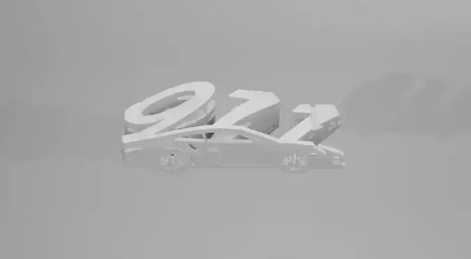 Porsche 911 Turbo - Keychain 3D print model