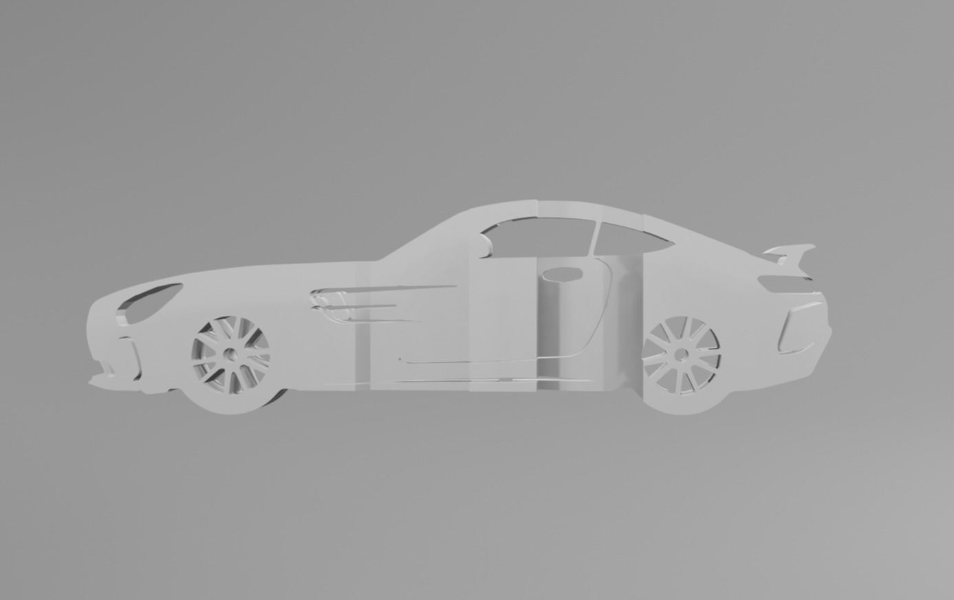 Mercedes AMG GT R - Keychain 3D print model_1
