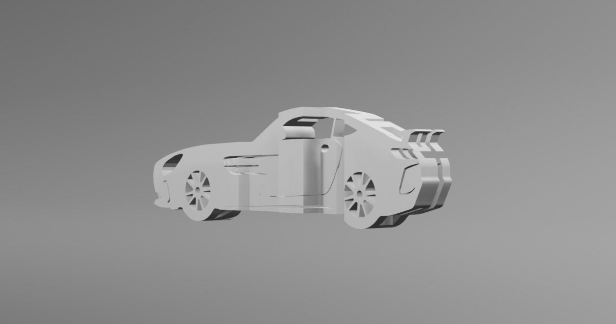 Mercedes AMG GT R - Keychain 3D print model_3