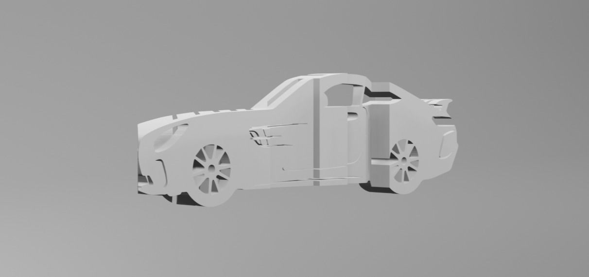 Mercedes AMG GT R - Keychain 3D print model_2