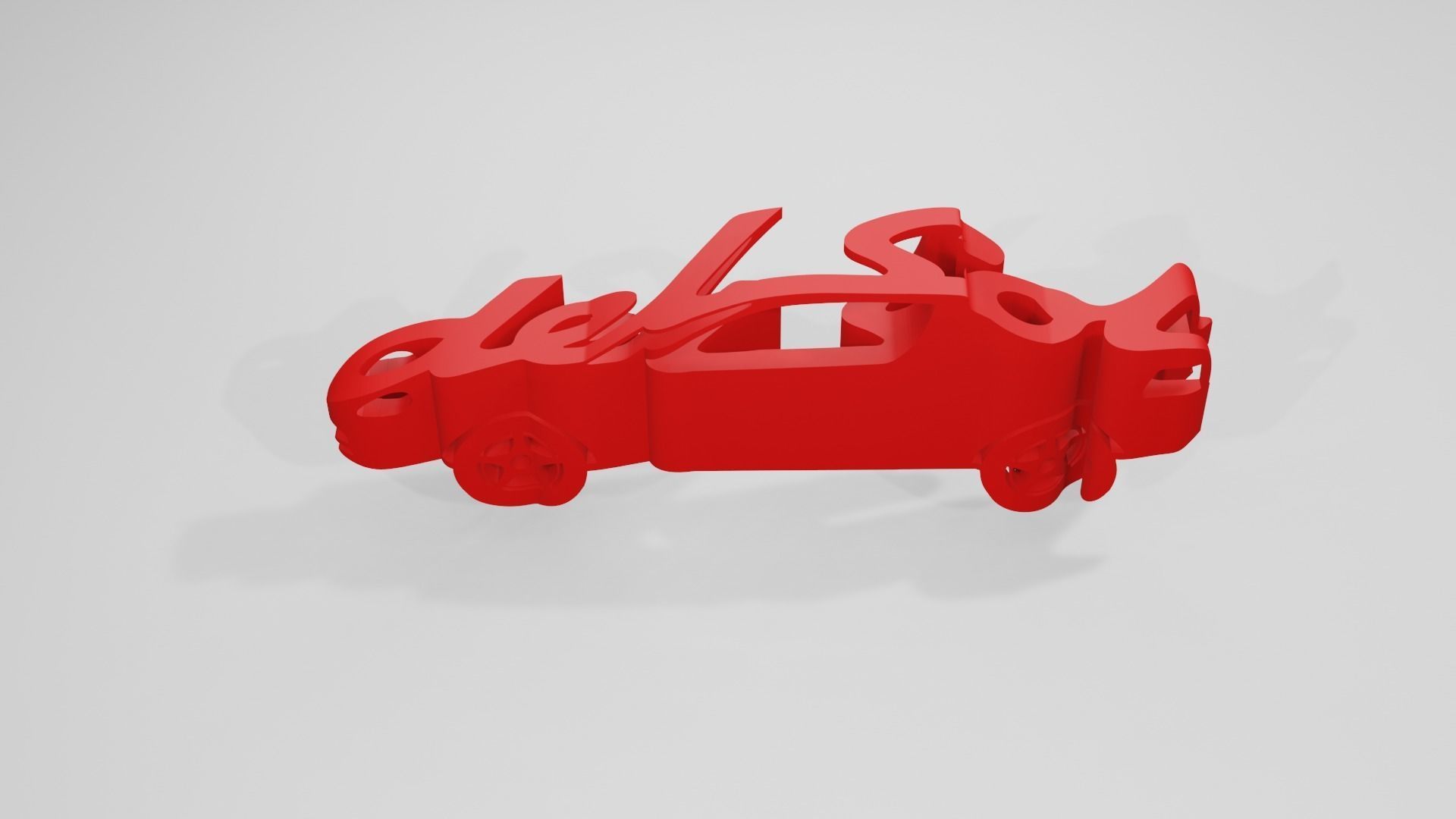 Honda Del Sol - Keychain 3D print model_4