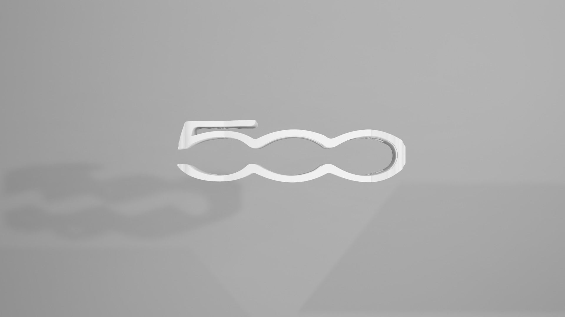 FIAT 500 - Keychain 3D print model_4