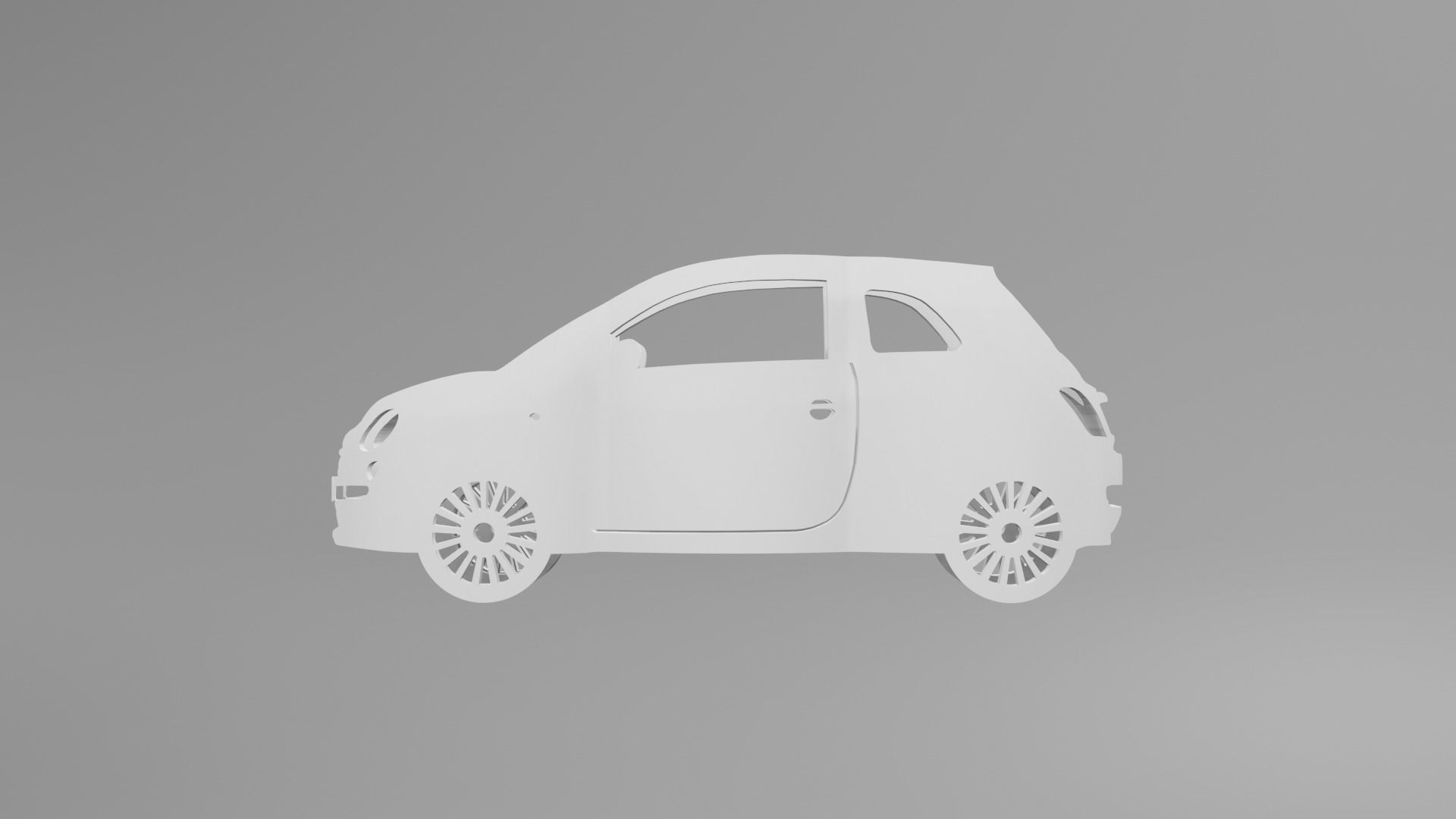 FIAT 500 - Keychain 3D print model_1