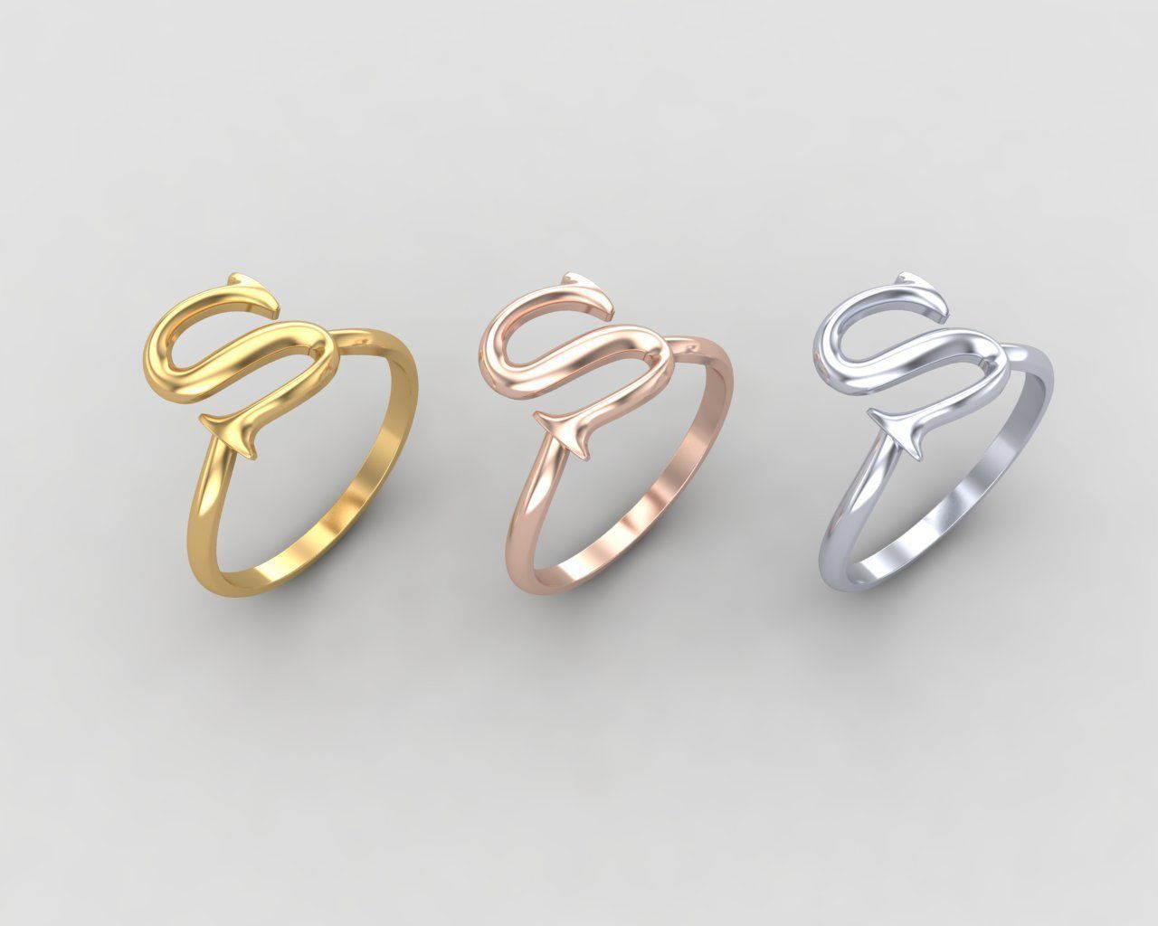 alphabet minimal S ring 85-MW 3D print model_7