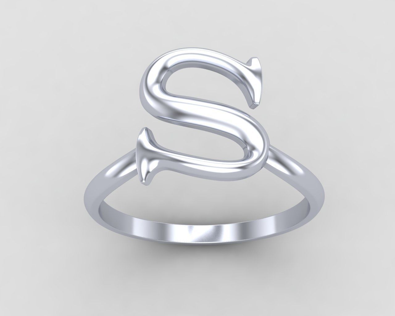alphabet minimal S ring 85-MW 3D print model_9