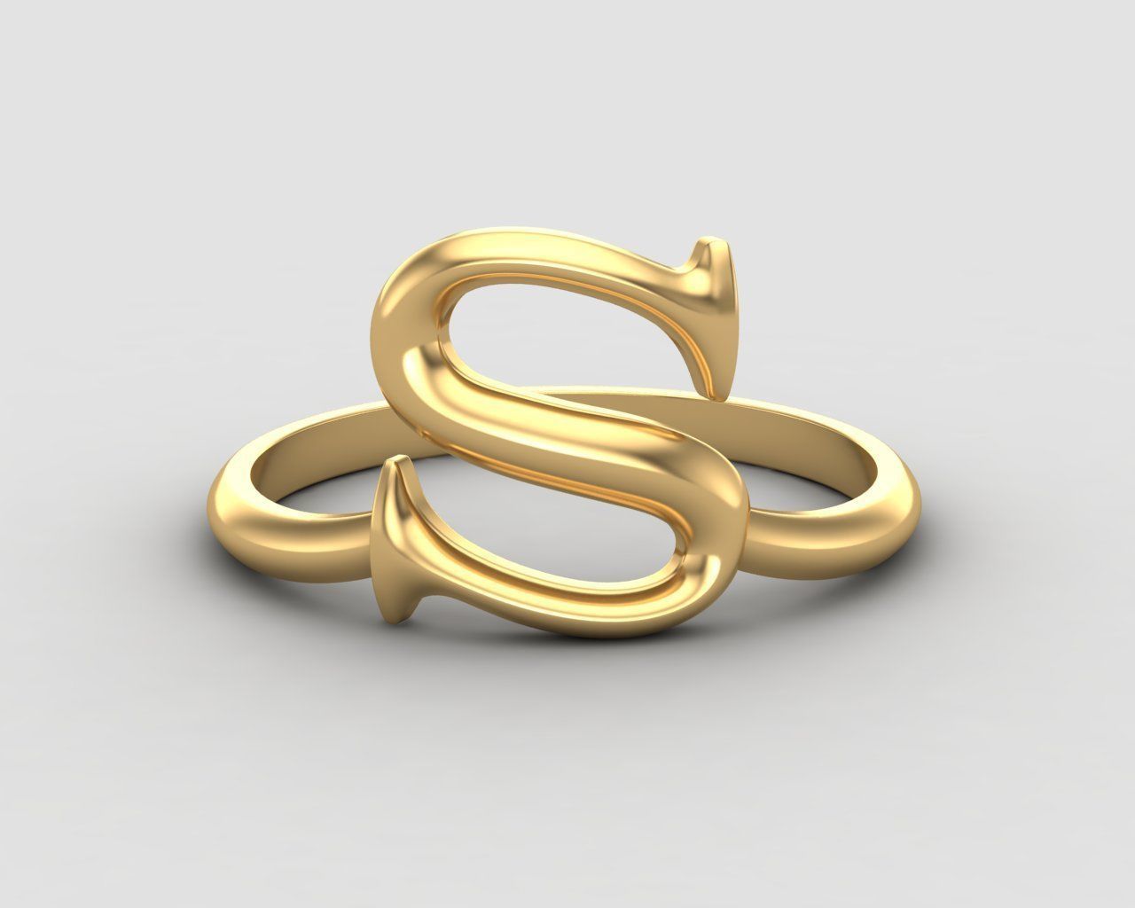 alphabet minimal S ring 85-MW 3D print model_10