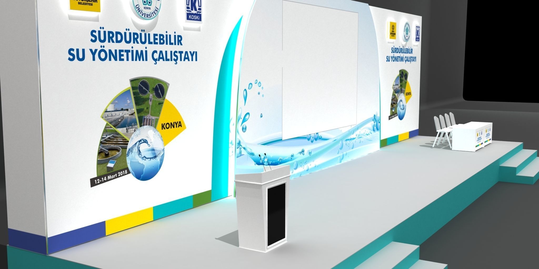 Launch Stage Decoration 094 3D model_4