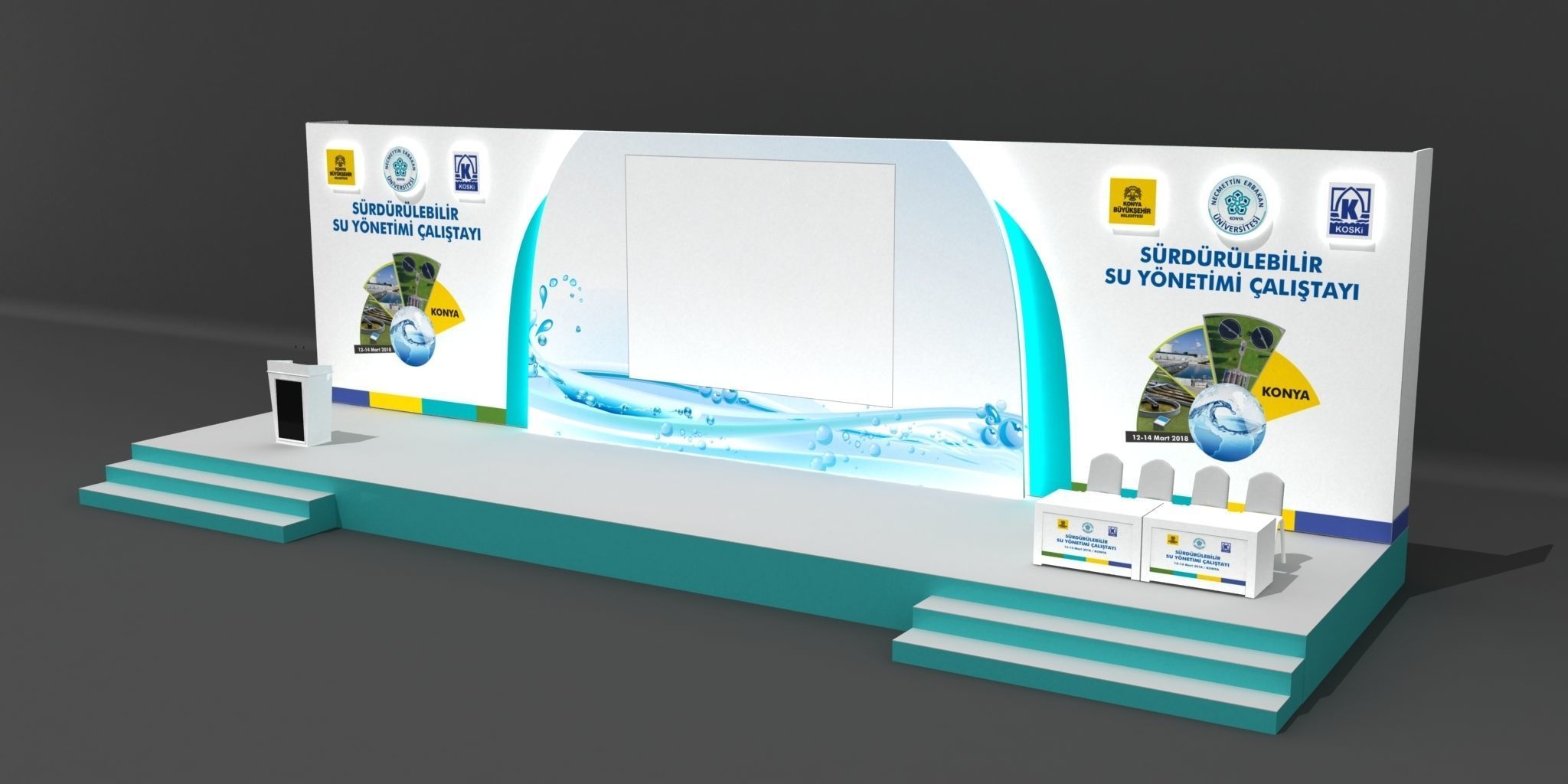 Launch Stage Decoration 094 3D model_2