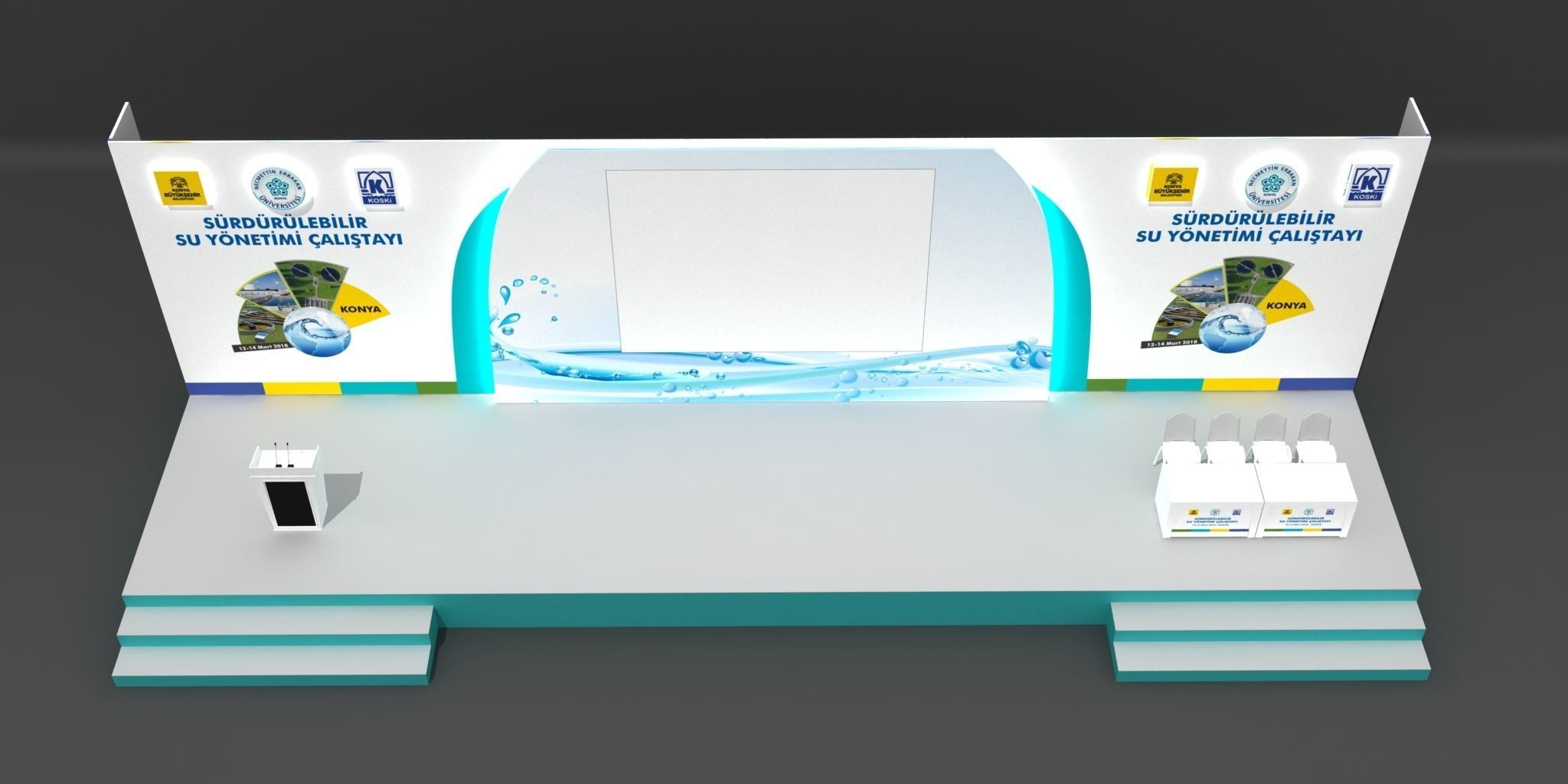 Launch Stage Decoration 094 3D model_3