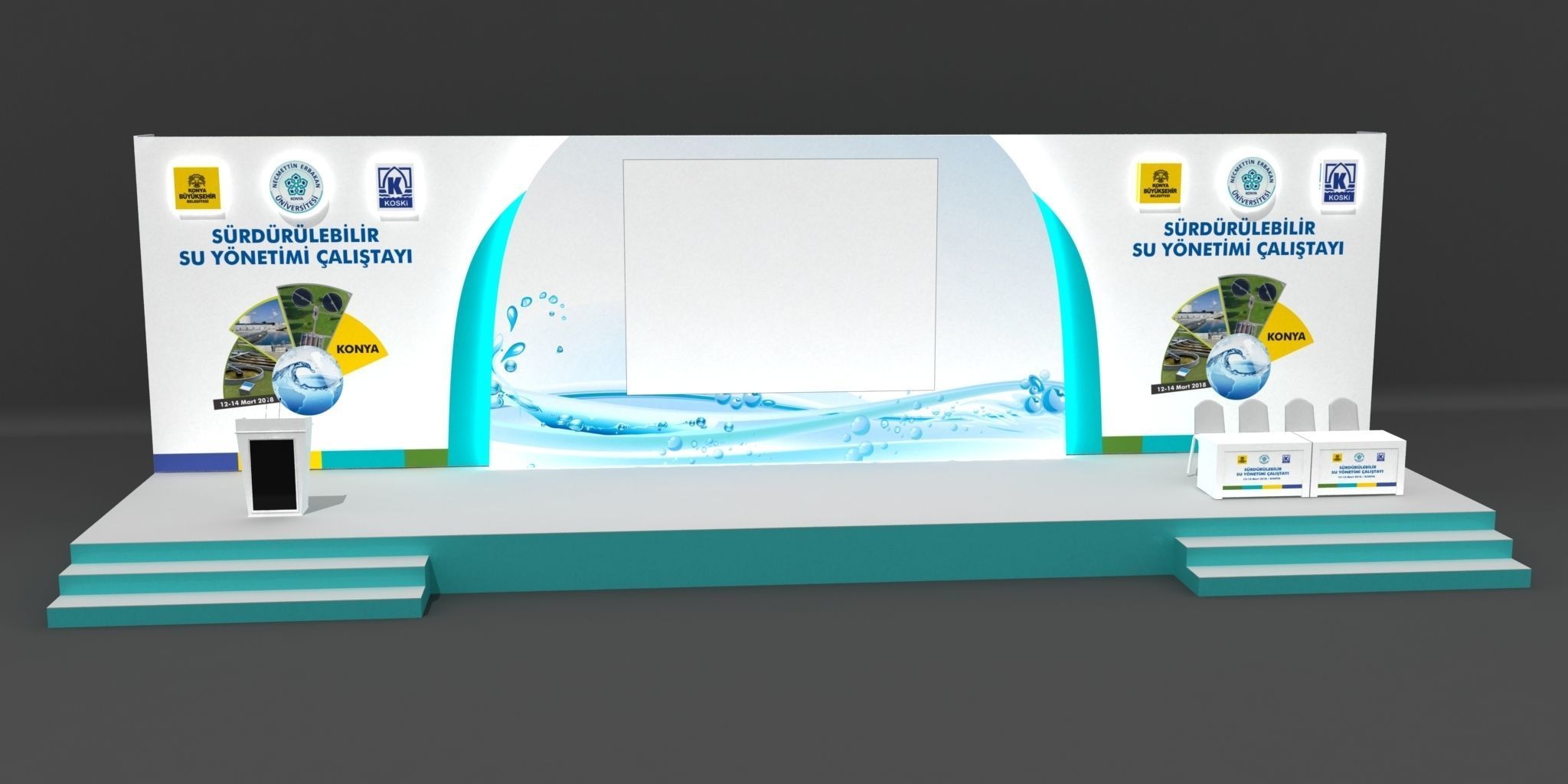 Launch Stage Decoration 094 3D model_1