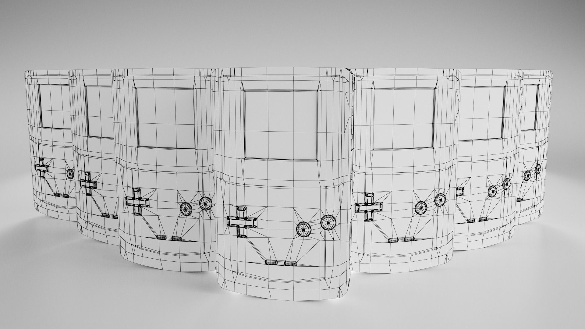 Nintendo Gameboy 6 colors and one collector 3D model_10