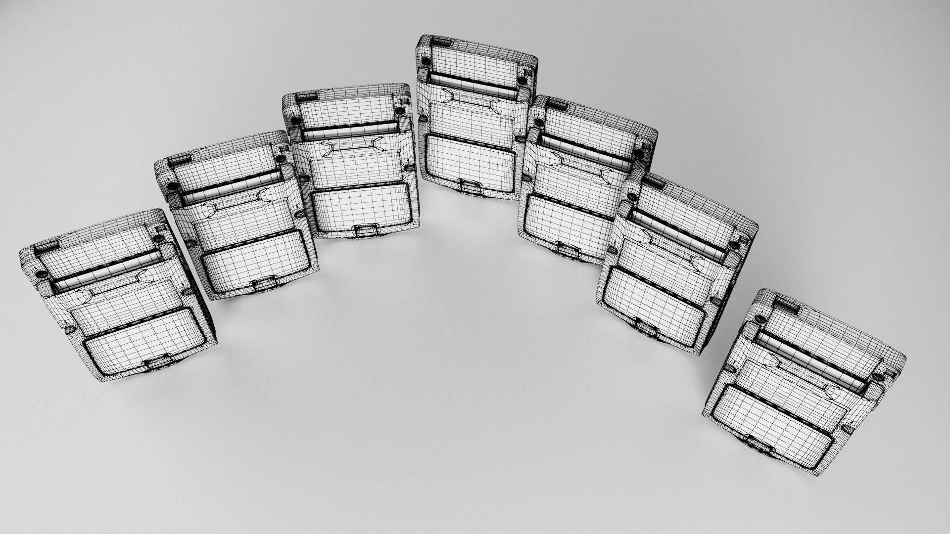 Nintendo Gameboy 6 colors and one collector 3D model_9