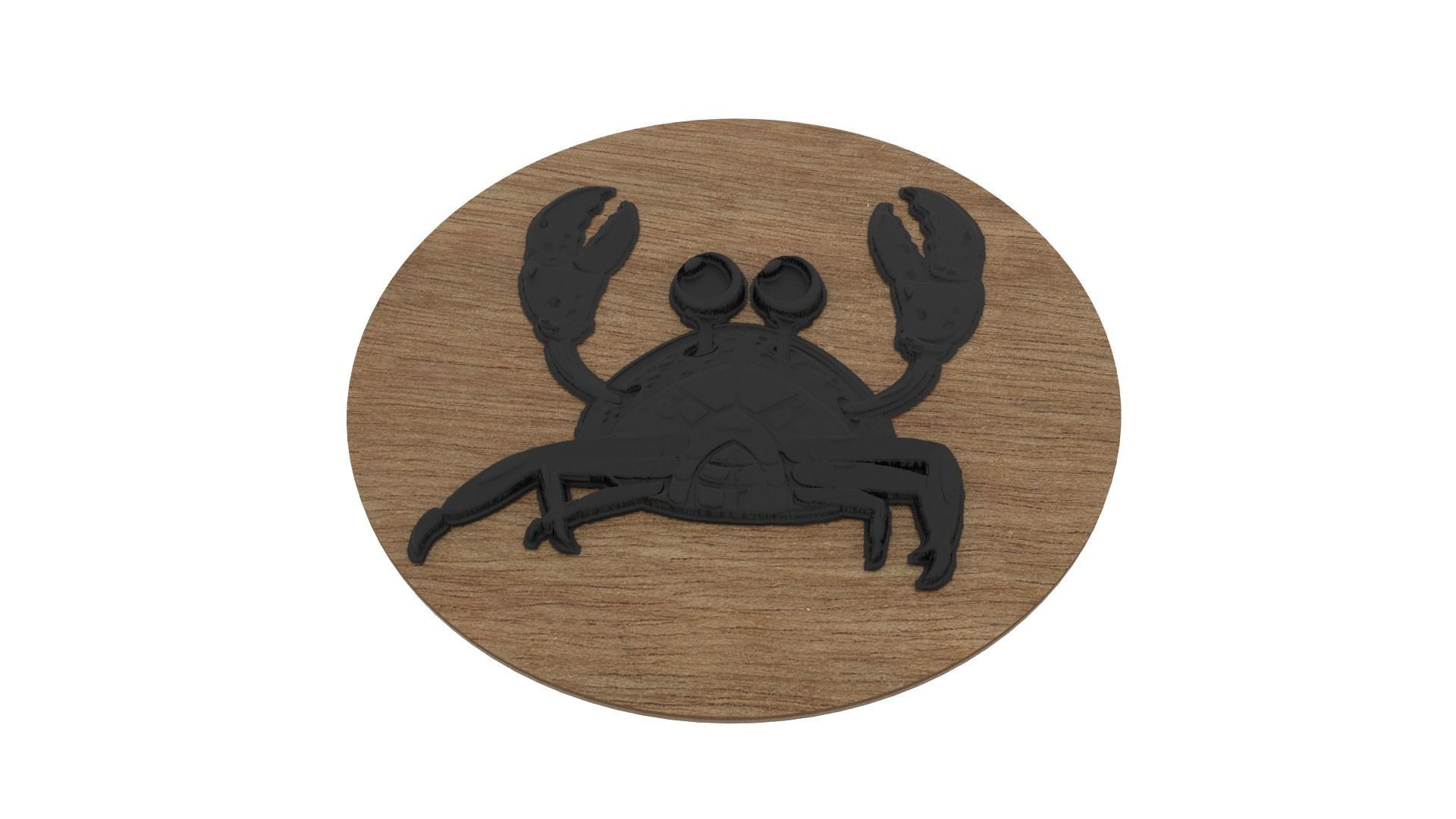 Crab Medallion 3D print model_3