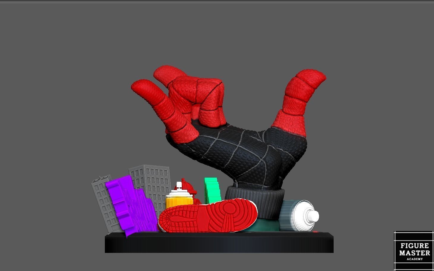 SPIDERMAN MILES MORALES PS CONTROLLER HOLDER 3D print model_15