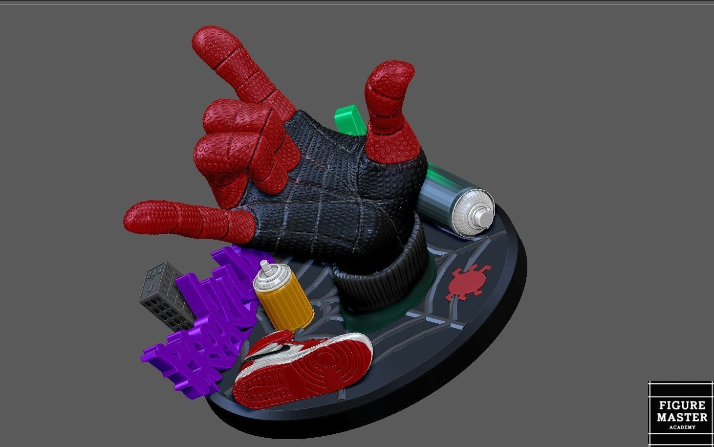 SPIDERMAN MILES MORALES PS CONTROLLER HOLDER 3D print model_6