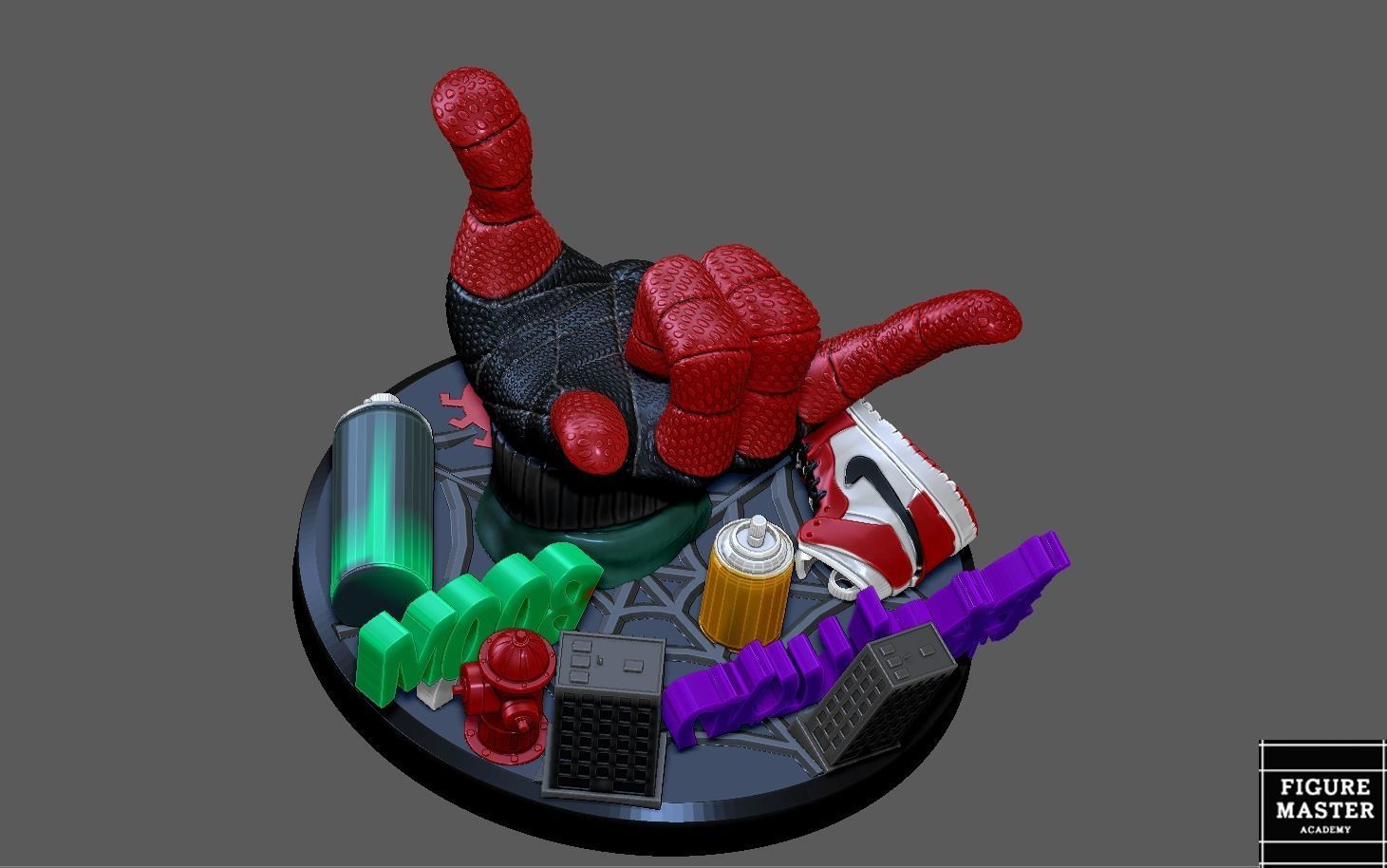 SPIDERMAN MILES MORALES PS CONTROLLER HOLDER 3D print model_5