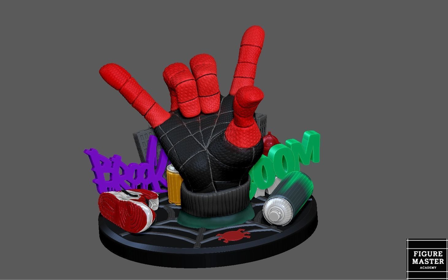 SPIDERMAN MILES MORALES PS CONTROLLER HOLDER 3D print model_7